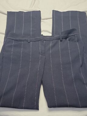 Express Navy Pinstripe Trousers
